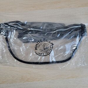 White Claw Hard Seltzer Clear Adjustable Fanny Pack Zip Pocket Belt Belly Bag